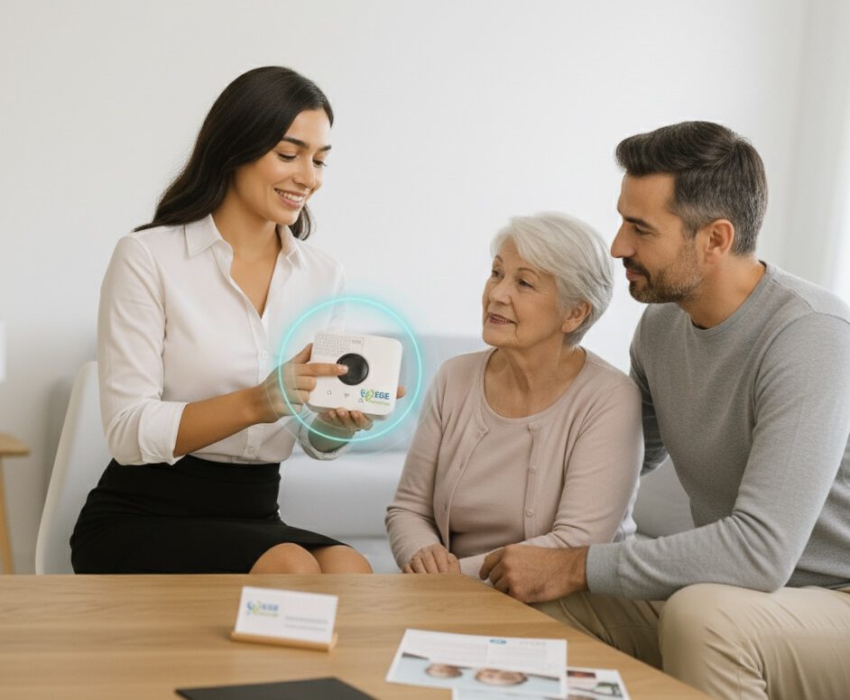 Individuelle Beratung: Wir erklären Seniorinnen und Angehörigen die Vorteile des Hausnotrufsystems